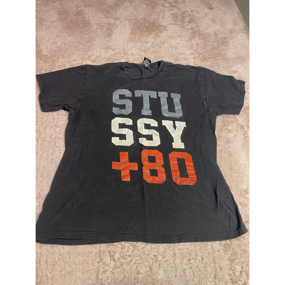 Vintage Stuffy 8 Ball Graphic Tee T Shirt Size Medium Black Bin12